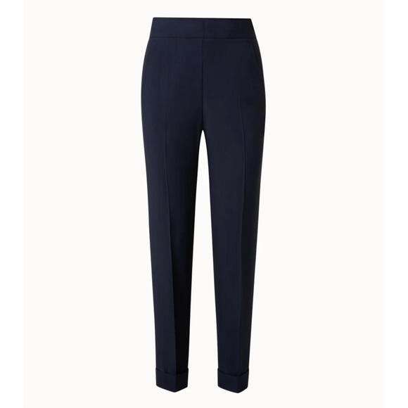 Akris Pants - Akris CHRIS Viscose Crêpe Tapered Pants Navy size 8